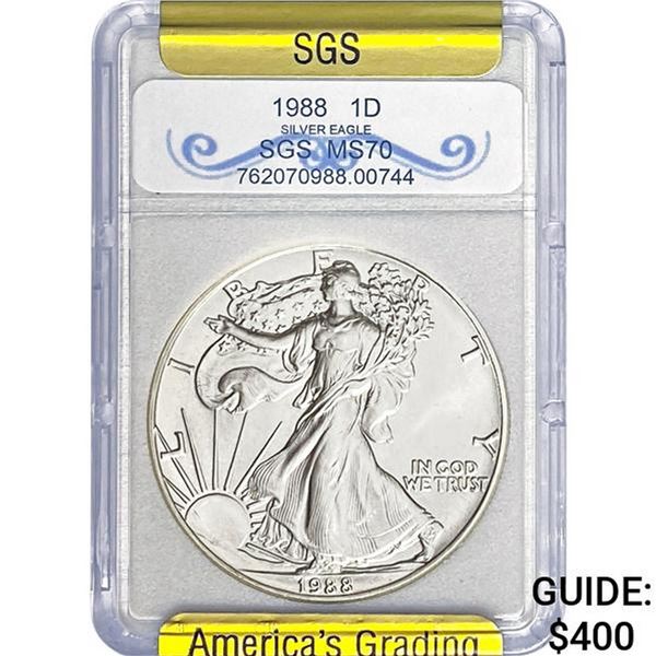 1988 Silver Eagle SGS MS70