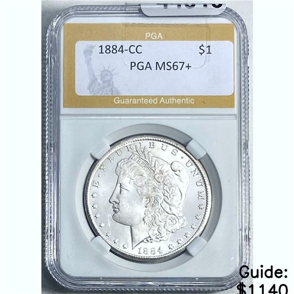 1884-CC Morgan Dollar PGA MS67+