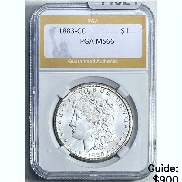 1883-CC Morgan Dollar PGA MS66