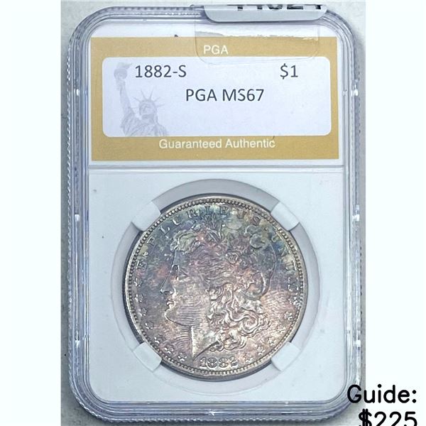 1882-S Morgan Dollar PGA MS67
