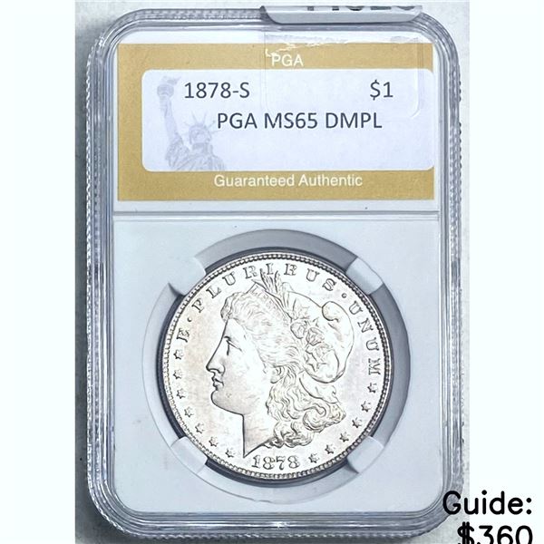 1878-S Morgan Dollar PGA MS65 DMPL