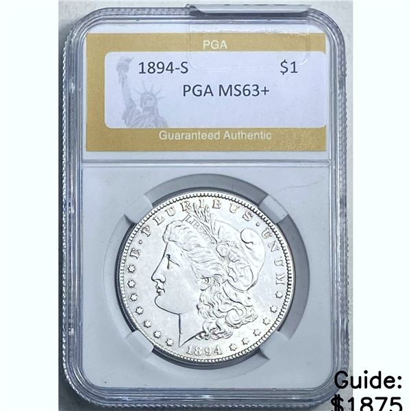 1894-S Morgan Dollar PGA MS63+