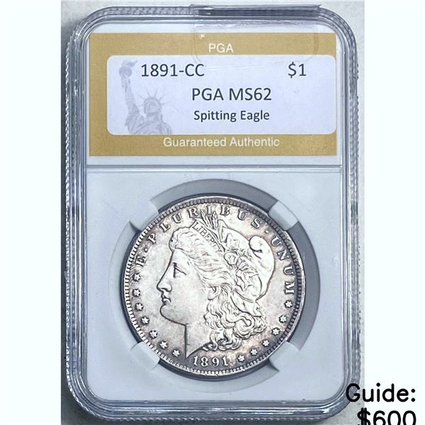 1891-CC Morgan Dollar PGA MS62