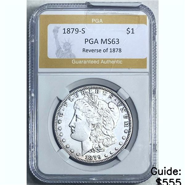 1879-S Rev 78 Morgan Dollar PGA MS63