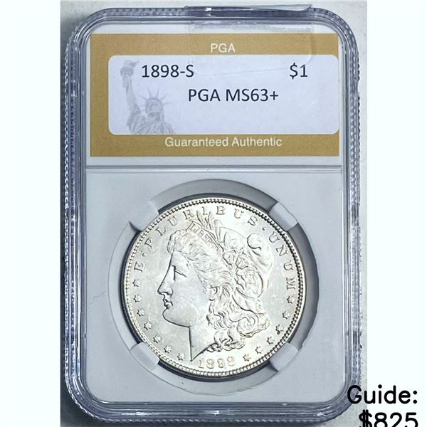 1898-S Morgan Dollar PGA MS63+
