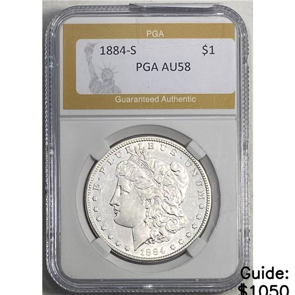 1884-S Morgan Dollar PGA AU58