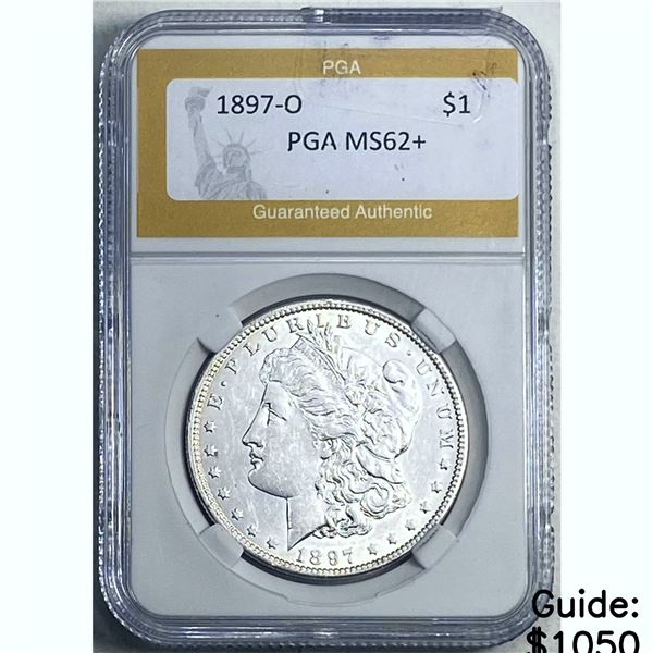 1897-O Morgan Dollar PGA MS62+