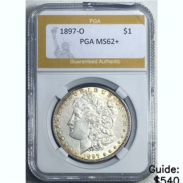 1897-O Morgan Dollar PGA MS62+