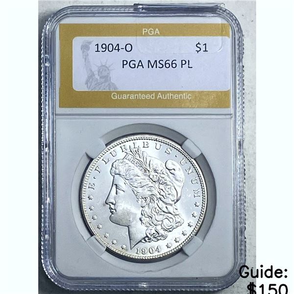 1904-O Morgan Dollar PGA MS66 PL