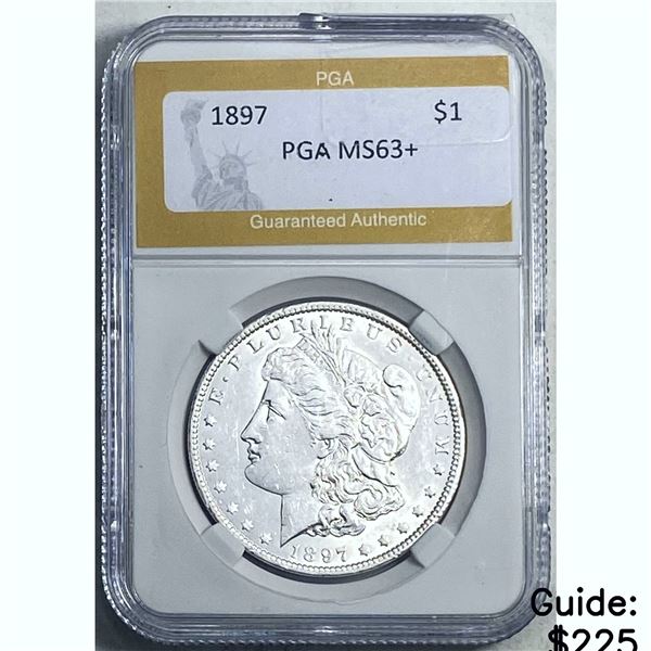 1897-O Morgan Dollar PGA MS63+