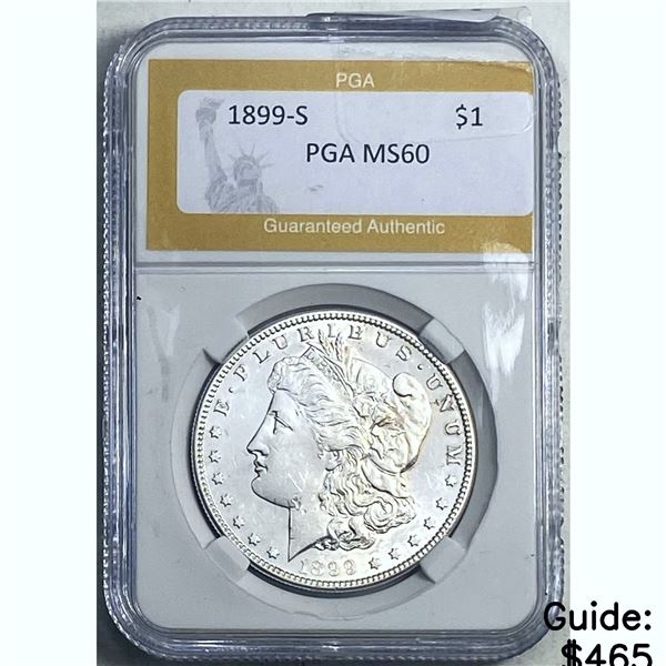 1899-S Morgan Dollar PGA MS60 SILVER