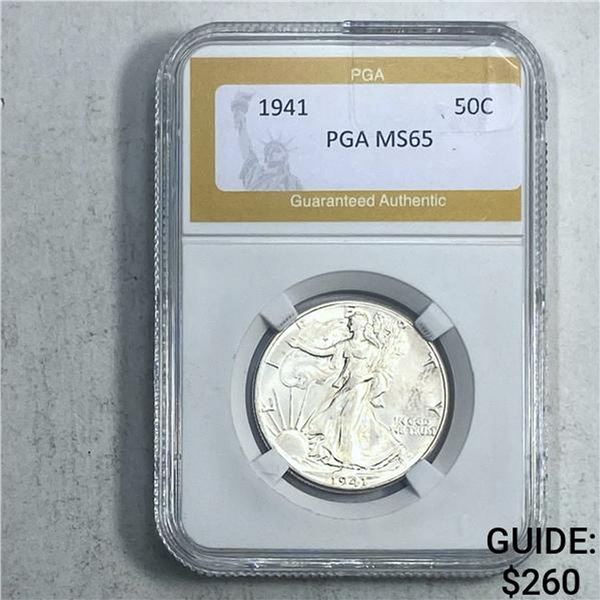 1941 50C Walking Liberty PGA MS65