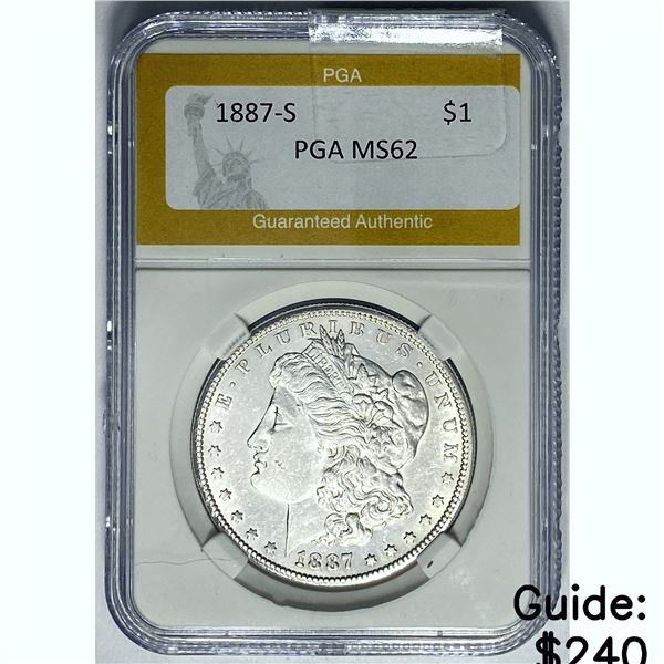 1887-S Morgan Dollar PGA MS62