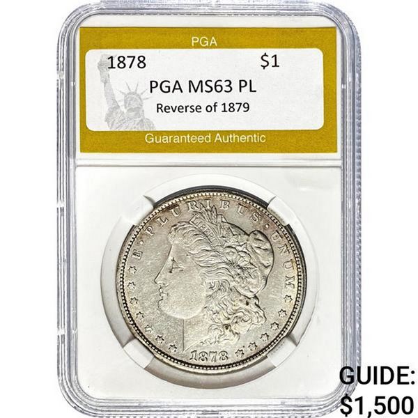 1878 REV 79 $1 Morgan Dollar PL MS63