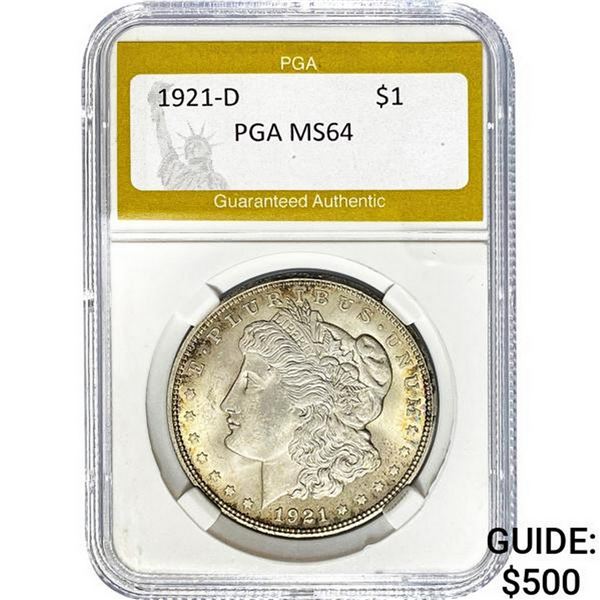 1921-D Morgan Dollar MS64