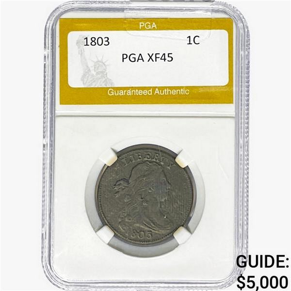 1803 Draped Bust Large Cent PGA XF45