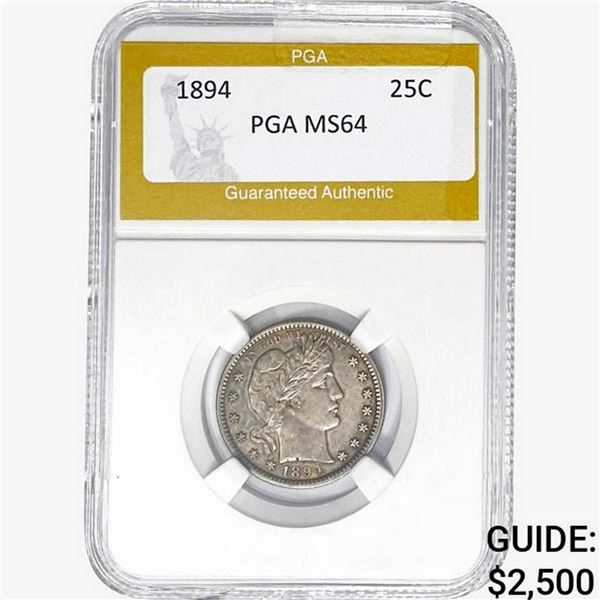 1894-S Barber Quarter PGA MS64