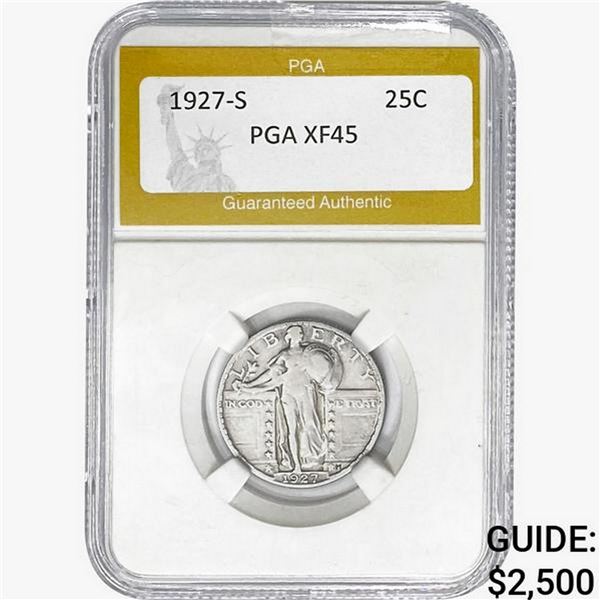 1927-S Standing Liberty Quarter PGA XF45