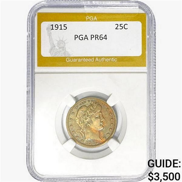 1915 Barber Quarter PGA PR64 PROOF