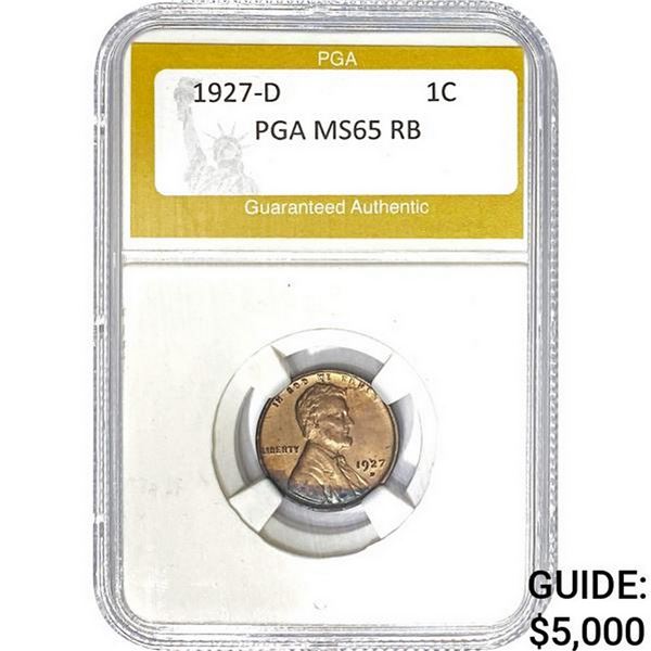 1927-D Lincoln Cent PGA MS65 RB MS65