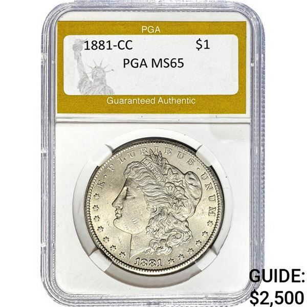 1881-CC Morgan Dollar MS65