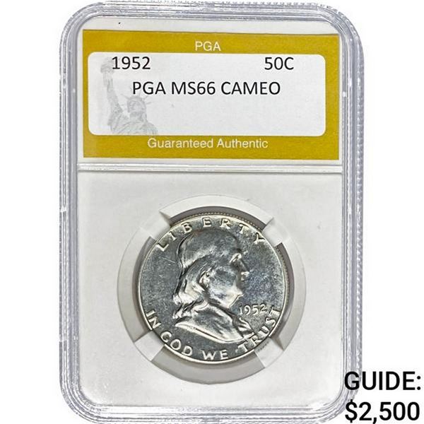 1952 Franklin Half Dollar CAMEO MS66