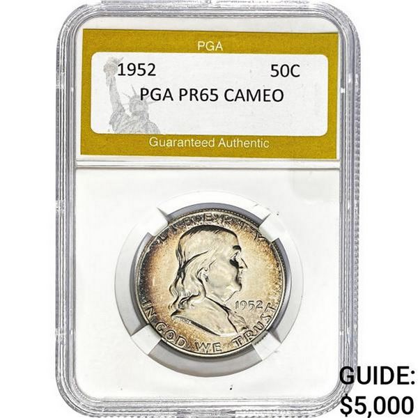 1952 Franklin Half Dollar CAMEO PGA PR65