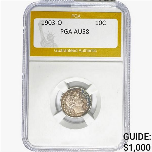 1903-O Barber Dime PGA AU58