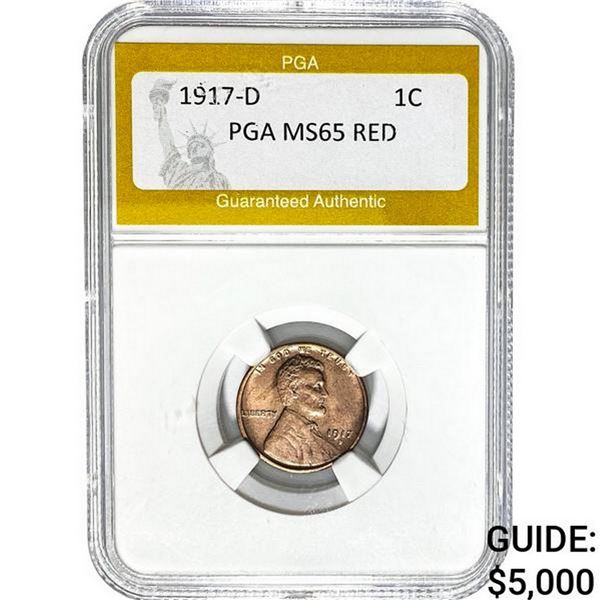 1917-D Lincoln Cent PGA MS65 RED