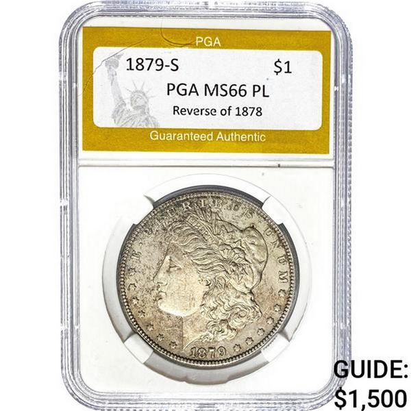 1879-S REV 78 Morgan Dollar PGA MS66 PL