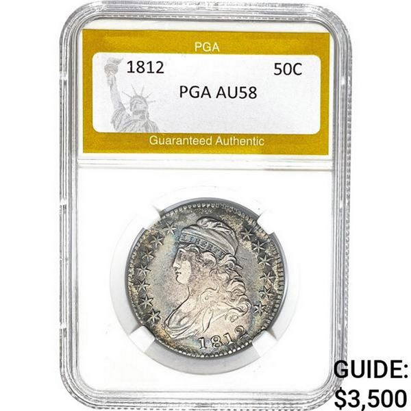 1812 Capped Bust Half Dollar PGA AU58