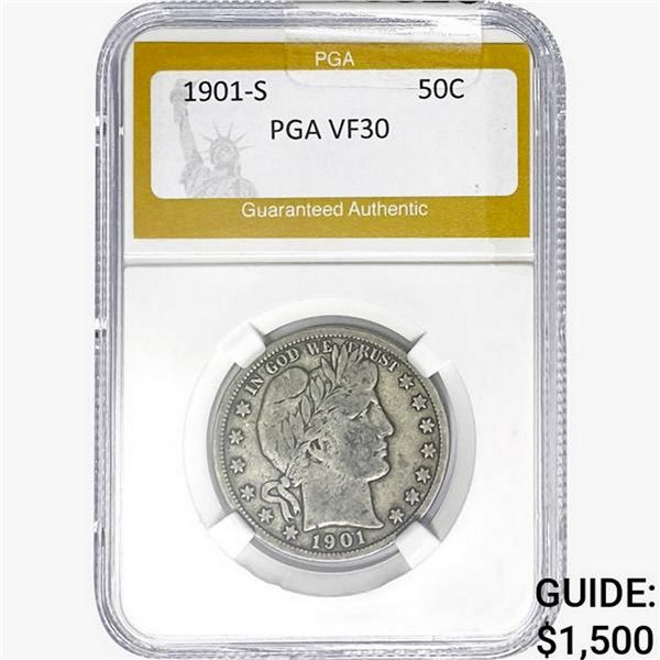 1901-S Barber Half Dollar PGA VF30