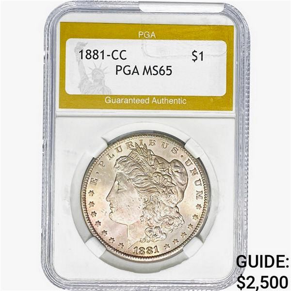 1881-CC Morgan Silver Dollar PGA MS65