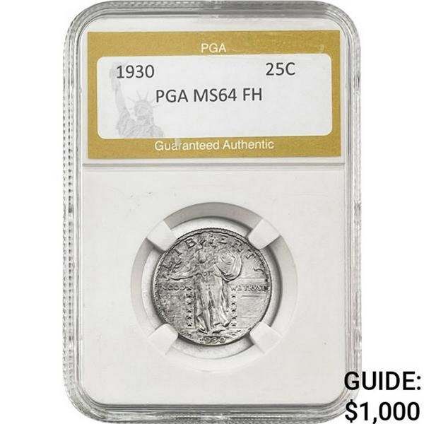 1930 Standing Liberty Quarter PGA MS64 FH