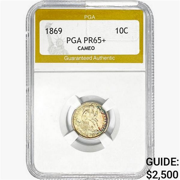 1869 Seated Liberty Dime PGA PR65+ CAMEO