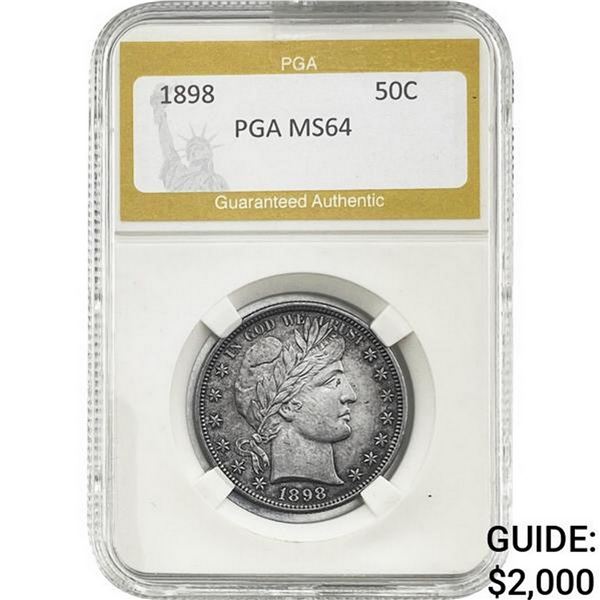 1898 Barber Half Dollar PGA MS64