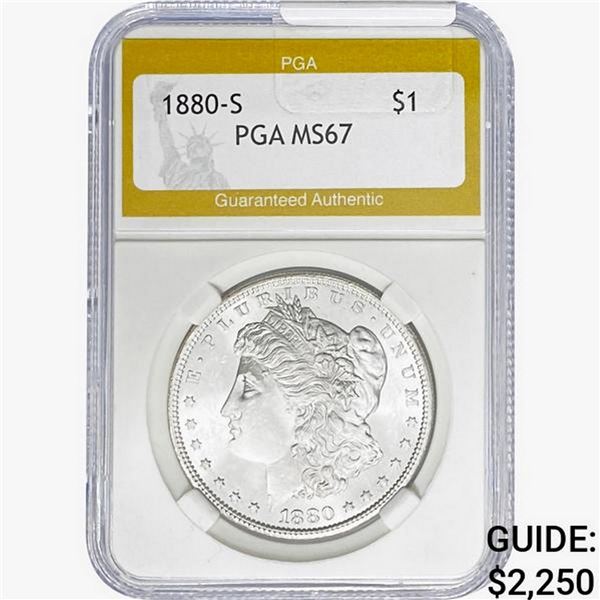 1880-S Morgan Silver Dollar PGA MS67