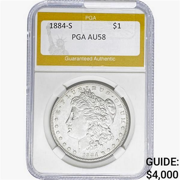 1884-S Morgan Silver Dollar PGA AU58