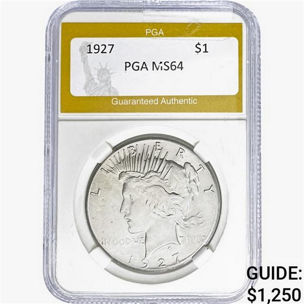 1927 Silver Peace Dollar PGA MS64
