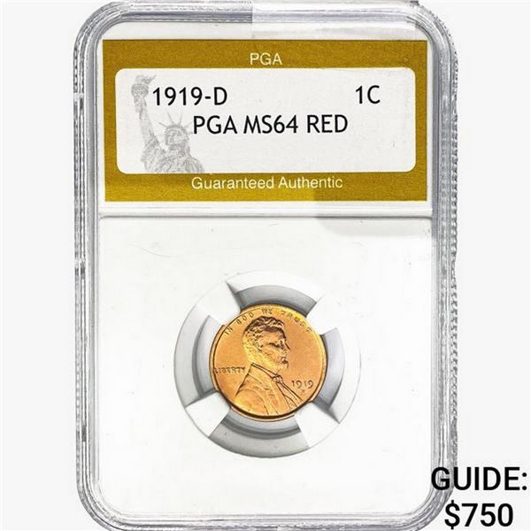 1919-D Wheat Cent PGA MS64 RED
