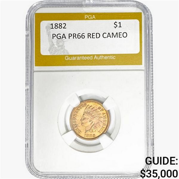 1882 Indian Head Cent PGA PR66 RED CAMEO