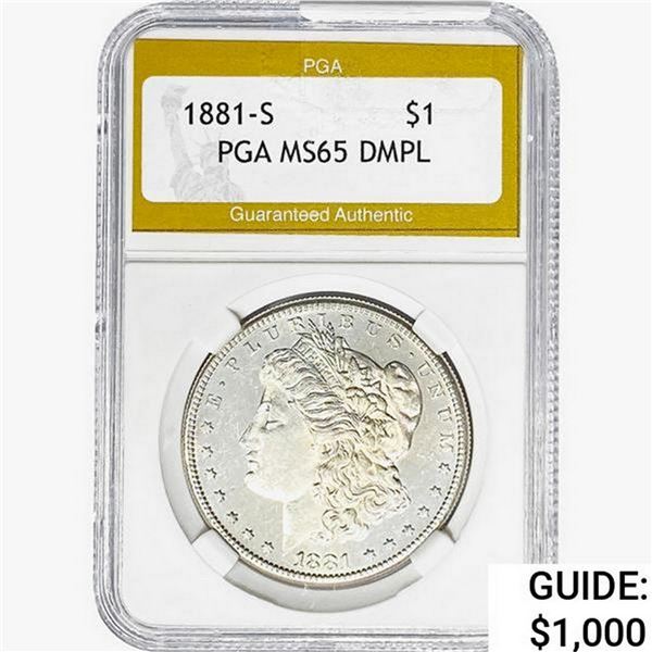 1881-S Morgan Silver Dollar PGA MS65 DMPL