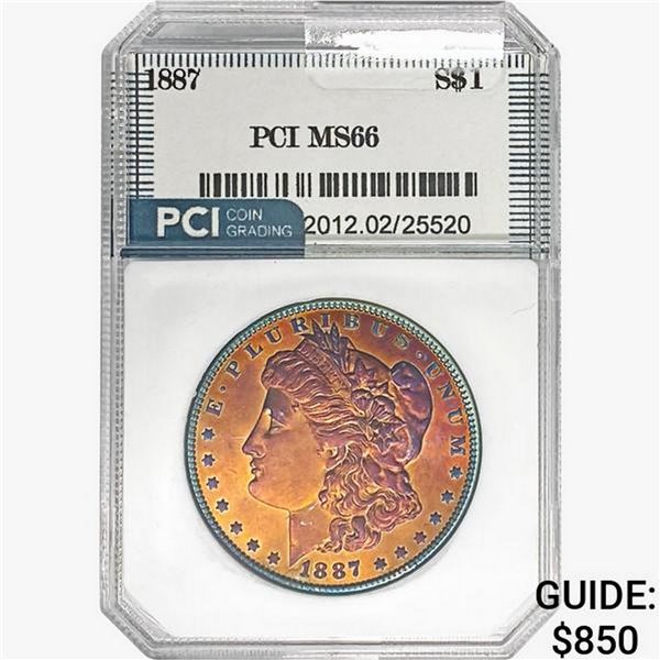 1887 Morgan Silver Dollar PCI MS66