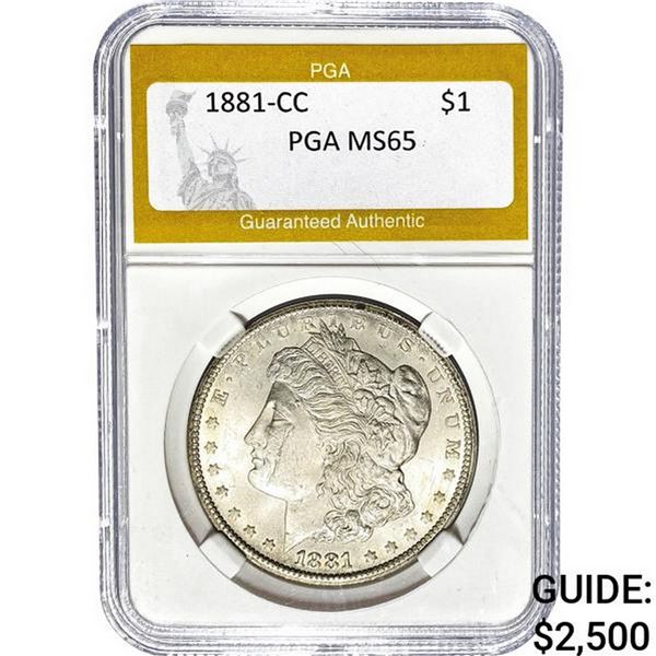 1881-CC Morgan Silver Dollar PGA MS65