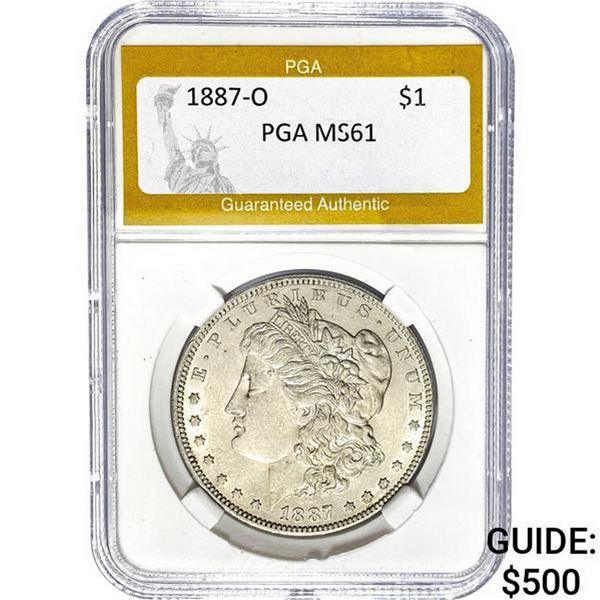1887-O Morgan Silver Dollar PGA MS61