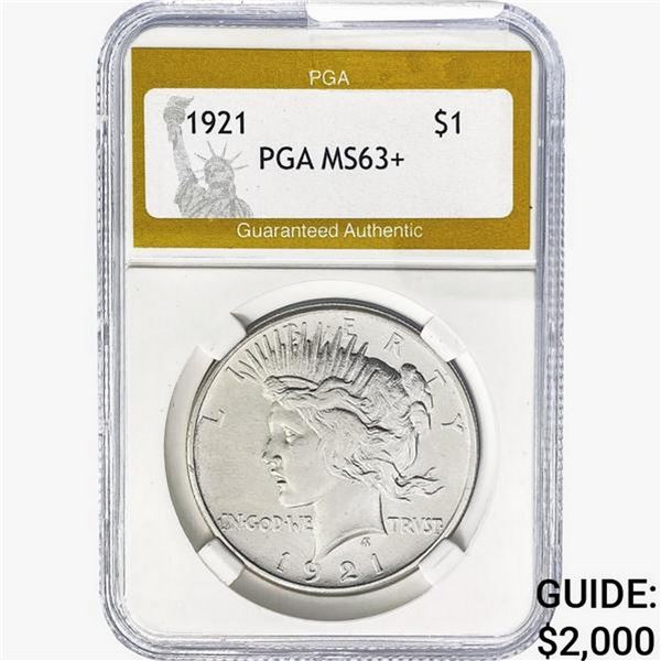 1921 Silver Peace Dollar PGA MS63+