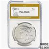 1921 Silver Peace Dollar PGA MS63+