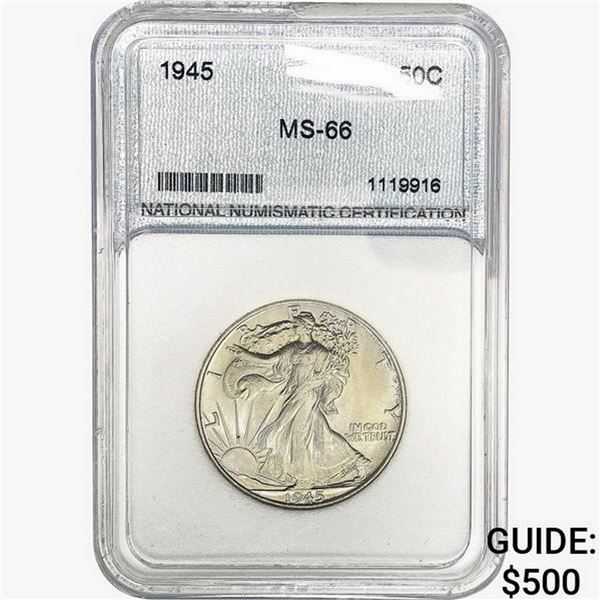 1945 Walking Liberty Half Dollar NNC MS66