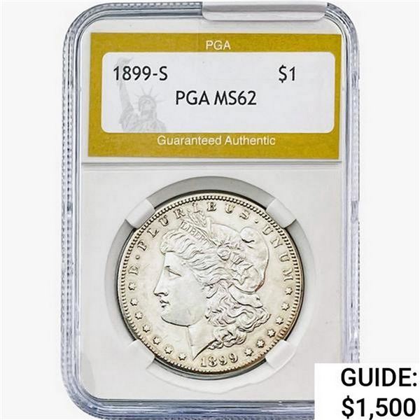 1899-S Morgan Silver Dollar PGA MS62