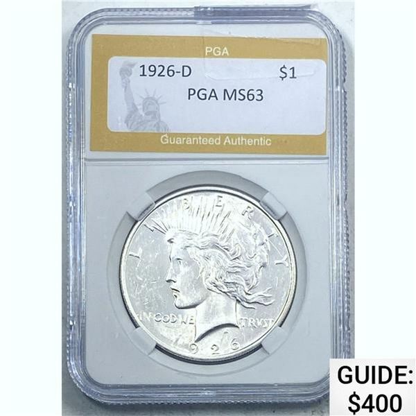 1926-D Peace Dollar PGA MS63